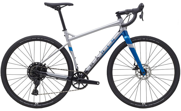 Marin Gestalt X10 - Gravel Bike [Colour: Gloss Chrome/Blue/Black][Size: XXL (height: 6'2" - 6'3")]