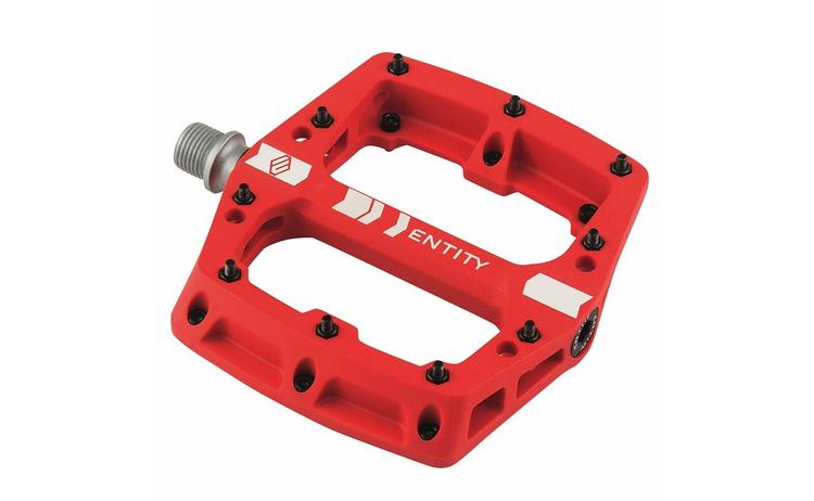 Entity PP20 Composite Flat Pedals - Red